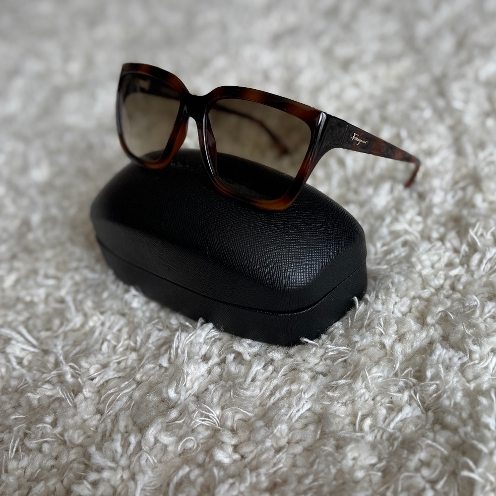 Salvatore Ferragamo (two-toned) Tortoise Sunglasses
